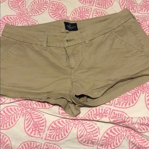 AE tan shorts